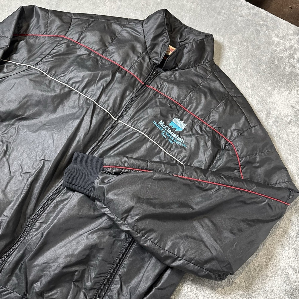 VTG 80s King Louie McClanahan Embroidered Bomber Racing Jacket Mens Size XL